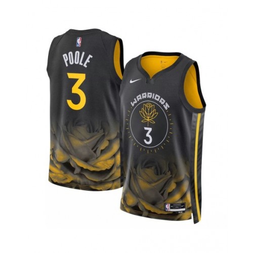 Men's Golden State Warriors Jordan Poole #3 Nike Black 2022/23 Swingman Jersey - City Edition