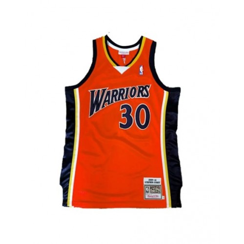 Men's Golden State Warriors Curry #30 Mitchell & Ness Orange 2009/10 Swingman NBA Jersey