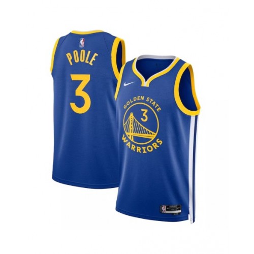 Men's Golden State Warriors Jordan Poole #3 Nike Royal 2022/23 Swingman Jersey - Icon Edition