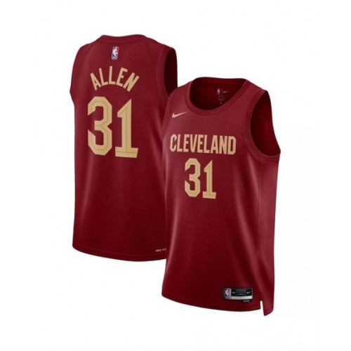 Men's Cleveland Cavaliers Jarrett Allen #31 Nike Wine 2022/23 Swingman Jersey - Icon Edition