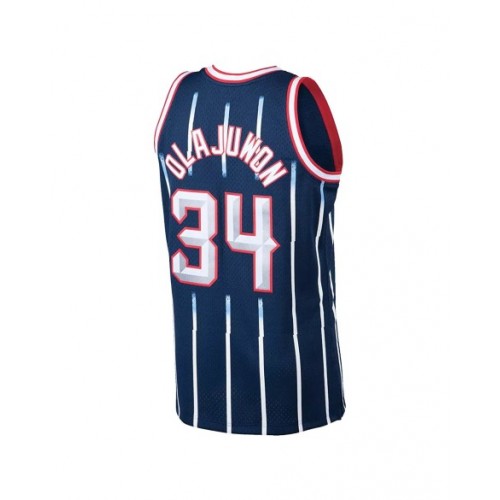 Men's Houston Rockets Hakeem Olajuwon #34 Mitchell & Ness Navy Swingman NBA Jersey