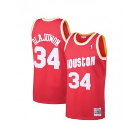 Men's Houston Rockets Hakeem Olajuwon #34 Mitchell & Ness Red 1993/94 Swingman NBA Jersey