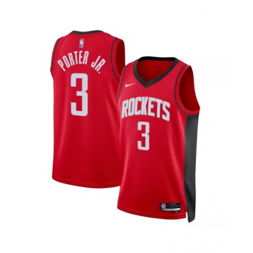 Men's Houston Rockets Kevin Porter Jr. #3 Nike Red 2022/23 Swingman Jersey - Icon Edition