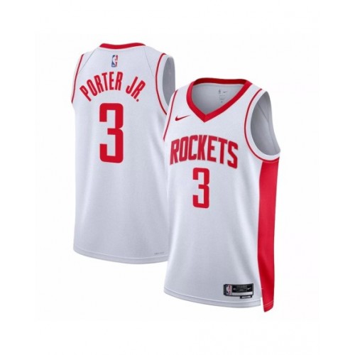 Men's Houston Rockets Kevin Porter Jr. #3 Nike White 2022/23 Swingman Jersey - Association Edition