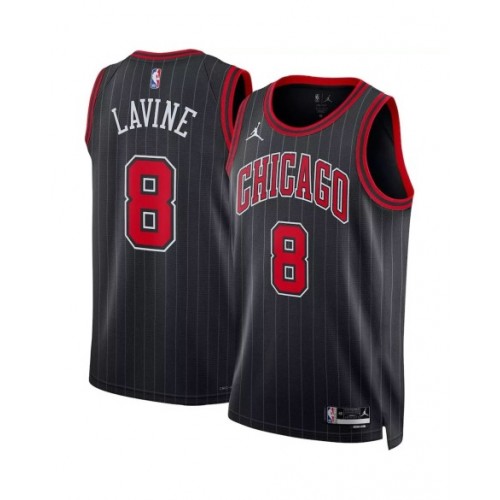 Men's Chicago Bulls Zach LaVine #8 Jordan Brand Black 22/23 Swingman Jersey - Statement Edition