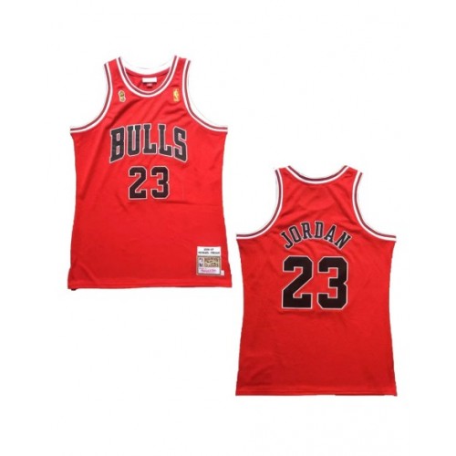 Men's Chicago Bulls Jordan #23 Mitchell & Ness Red 1996/97 Swingman NBA Jersey