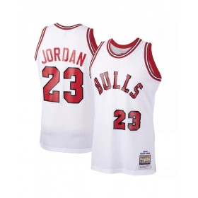 Men's Chicago Bulls Jordan #23 Mitchell & Ness White 1984/85 Swingman NBA Jersey