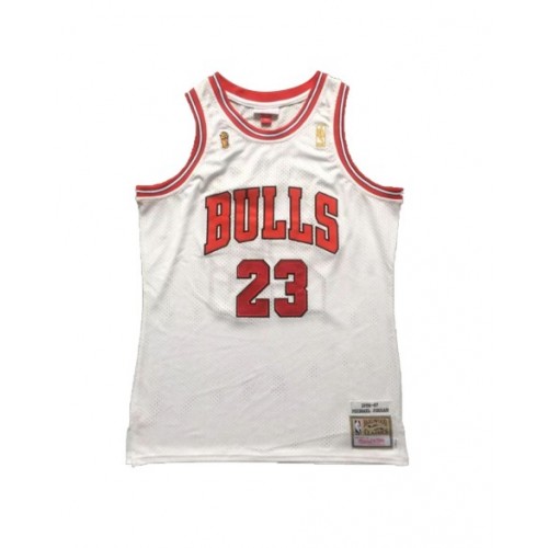 Men's Chicago Bulls Jordan #23 Mitchell & Ness White 1996/97 Swingman NBA Jersey