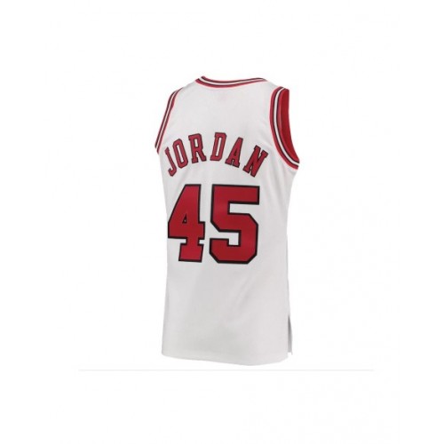 Men's Chicago Bulls Jordan #45 Mitchell & Ness White 1994/95 Swingman NBA Jersey