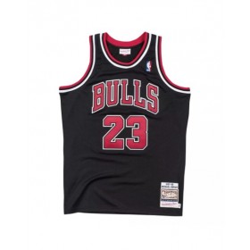 Men's Chicago Bulls Michael Jordan #23 Mitchell & Ness Black 1997-98 Hardwood Classics Player Jersey