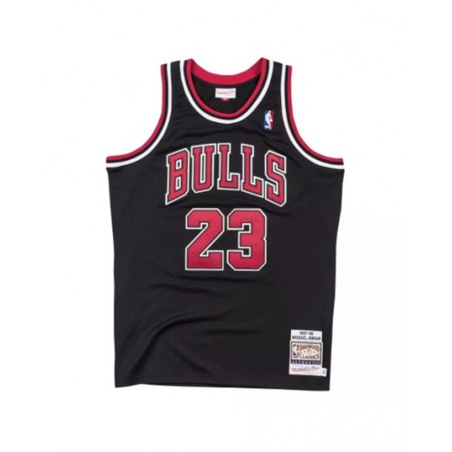 Men's Chicago Bulls Michael Jordan #23 Mitchell & Ness Black 1997-98 Hardwood Classics Player Jersey