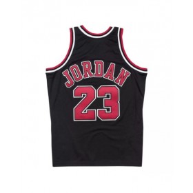 Men's Chicago Bulls Michael Jordan #23 Mitchell & Ness Black 1997-98 Hardwood Classics Player Jersey