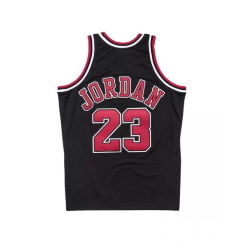 Men's Chicago Bulls Michael Jordan #23 Mitchell & Ness Black 1997-98 Hardwood Classics Player Jersey