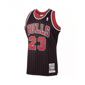 Men's Chicago Bulls Michael Jordan #23 Mitchell & Ness Black Hardwood Classics 1995-96 Jersey