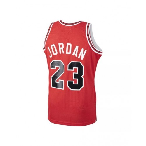 Men's Chicago Bulls Michael Jordan #23 Mitchell & Ness Red 1984 Road Authentic Jersey