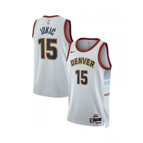 Men's Denver Nuggets Nikola Jokic #15 Nike White 22/23 Swingman Jersey - City Edition