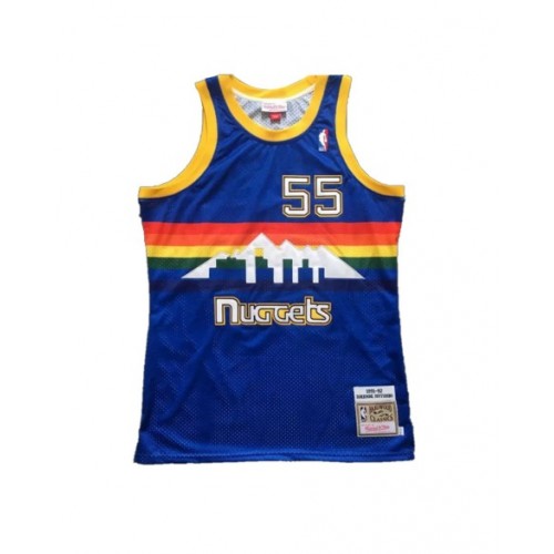 Men's Denver Nuggets Mutombo #55 Mitchell & Ness Blue 1991/92 Swingman NBA Jersey