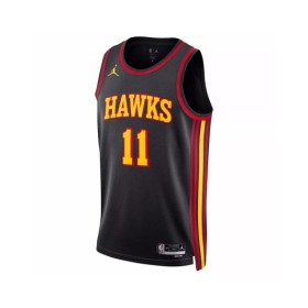 Men's Atlanta Hawks Trae Young #11 Jordan Brand Black 2022/23 Statement Edition Swingman Jersey