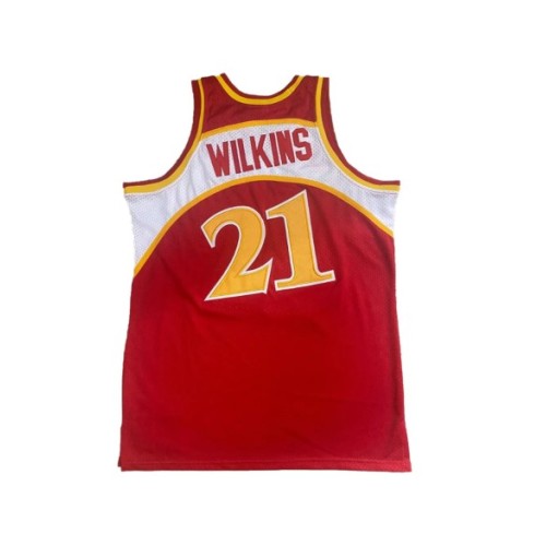 Men's Atlanta Hawks Wilkins #21 Mitchell & Ness Red 1986/87 Swingman NBA Jersey