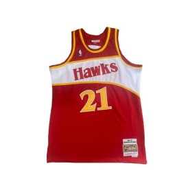 Men's Atlanta Hawks Wilkins #21 Mitchell & Ness Red 1986/87 Swingman NBA Jersey