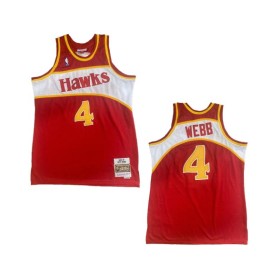 Men's Atlanta Hawks Webb #4 Mitchell & Ness Red 1986/87 Swingman NBA Jersey