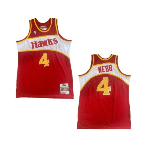 Men's Atlanta Hawks Webb #4 Mitchell & Ness Red 1986/87 Swingman NBA Jersey