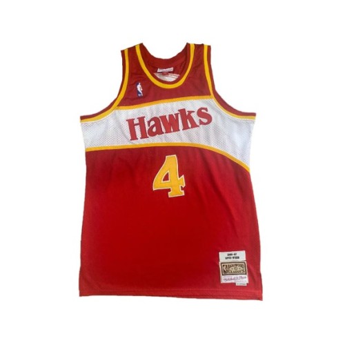 Men's Atlanta Hawks Webb #4 Mitchell & Ness Red 1986/87 Swingman NBA Jersey