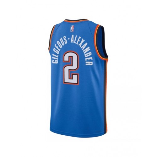 Men's Oklahoma City Thunder Shai Gilgeous-Alexander #2 Nike Blue 2022/23 Swingman Jersey - Icon Edition