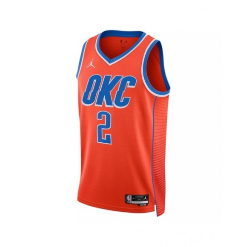 Men's Oklahoma City Thunder Shai Gilgeous-Alexander #2 Jordan Brand Orange 2022/23 Swingman Jersey - Statement Edition