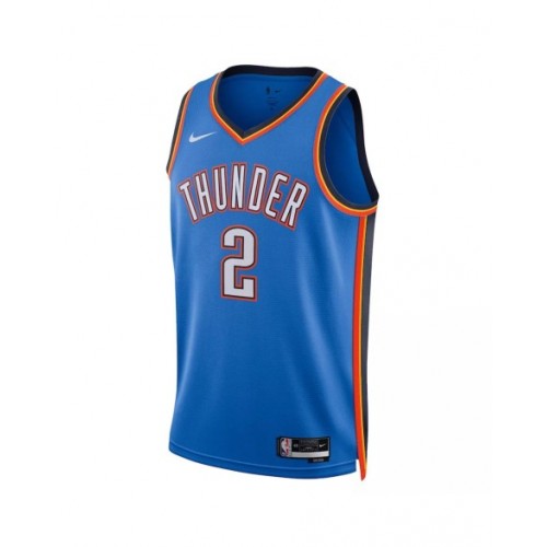 Men's Oklahoma City Thunder Shai Gilgeous-Alexander #2 Nike Blue 2022/23 Swingman Jersey - Icon Edition