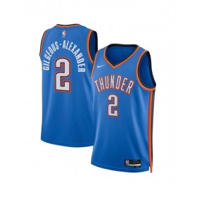 Men's Oklahoma City Thunder Shai Gilgeous-Alexander #2 Nike Blue 2022/23 Swingman Jersey - Icon Edition