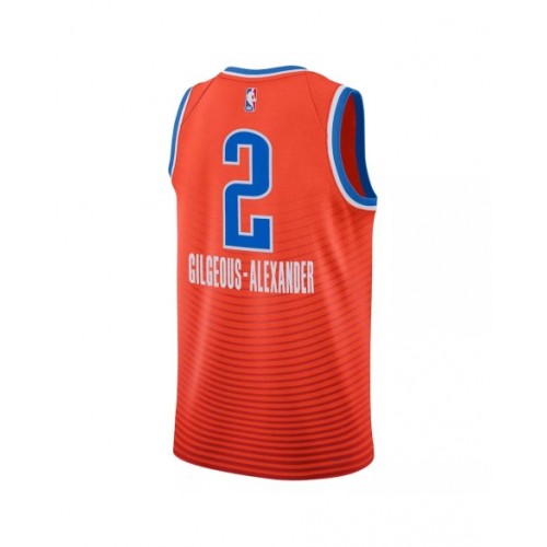 Men's Oklahoma City Thunder Shai Gilgeous-Alexander #2 Jordan Brand Orange 2022/23 Swingman Jersey - Statement Edition