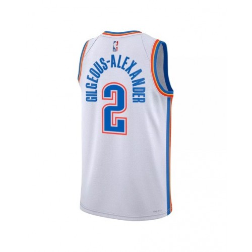 Men's Oklahoma City Thunder Shai Gilgeous-Alexander #2 Nike White 2022/23 Swingman Jersey - Association Edition