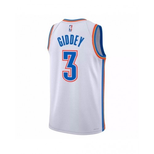 Men's Oklahoma City Thunder Josh Giddey #3 Nike White 2022/23 Swingman Jersey - Association Edition