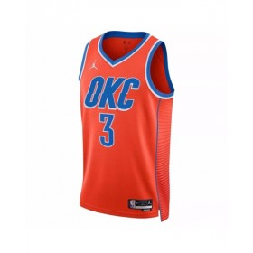 Men's Oklahoma City Thunder Josh Giddey #3 Jordan Brand Orange 2022/23 Swingman Jersey - Statement Edition