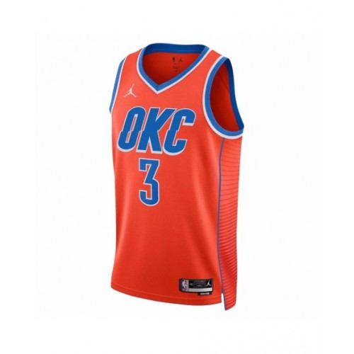 Men's Oklahoma City Thunder Josh Giddey #3 Jordan Brand Orange 2022/23 Swingman Jersey - Statement Edition