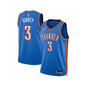 Men's Oklahoma City Thunder Josh Giddey #3 Nike Blue 2022/23 Swingman Jersey - Icon Edition