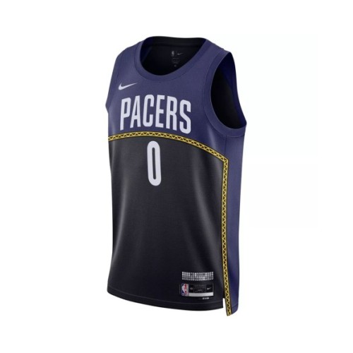 Men's Indiana Pacers Tyrese Haliburton #0 Nike Blue 2022/23 Swingman Jersey - City Edition