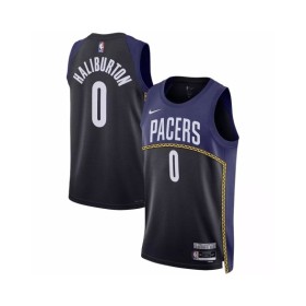 Men's Indiana Pacers Tyrese Haliburton #0 Nike Blue 2022/23 Swingman Jersey - City Edition