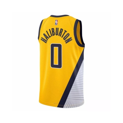 Men's Indiana Pacers Tyrese Haliburton #0 Jordan Brand Yellow 2022/23 Swingman Jersey - Statement Edition