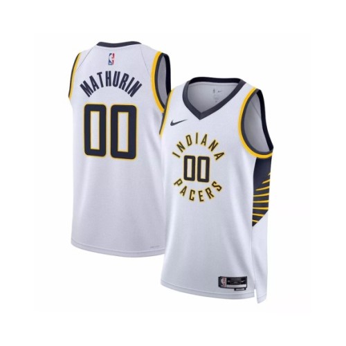 Men's Indiana Pacers Bennedict Mathurin #00 Nike White 2022/23 Swingman Jersey - Association Edition