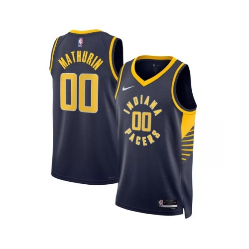 Men's Indiana Pacers Bennedict Mathurin #00 Nike Navy 2022/23 Swingman Jersey - Icon Edition