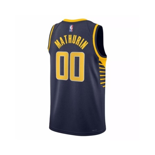 Men's Indiana Pacers Bennedict Mathurin #00 Nike Navy 2022/23 Swingman Jersey - Icon Edition