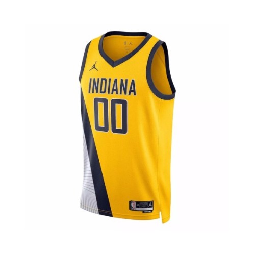 Men's Indiana Pacers Bennedict Mathurin #00 Jordan Brand Yellow 2022/23 Swingman Jersey - Statement Edition