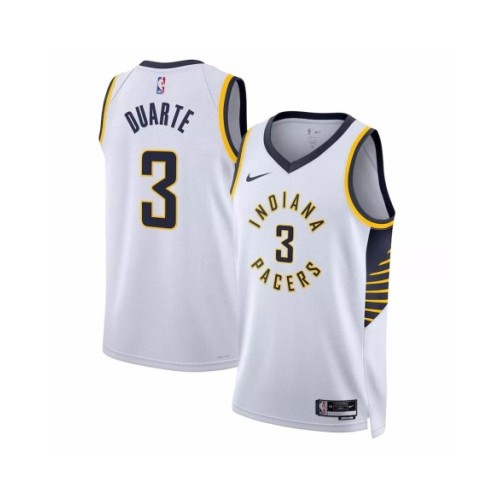 Men's Indiana Pacers Chris Duarte #3 Nike White 2022/23 Swingman Jersey - Association Edition