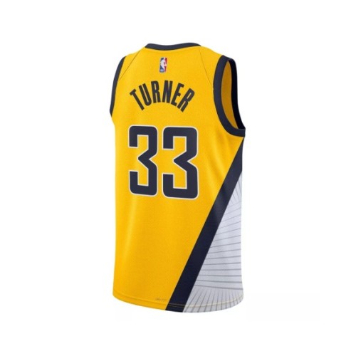 Men's Indiana Pacers Myles Turner #33 Jordan Brand Yellow 2022/23 Swingman Jersey - Statement Edition