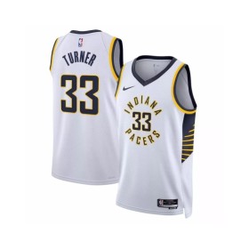 Men's Indiana Pacers Myles Turner #33 Nike White 2022/23 Swingman Jersey - Association Edition