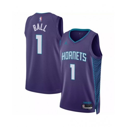 Men's Charlotte Hornets LaMelo Ball #1 Purple 22/23 Swingman Jersey - Statement Edition