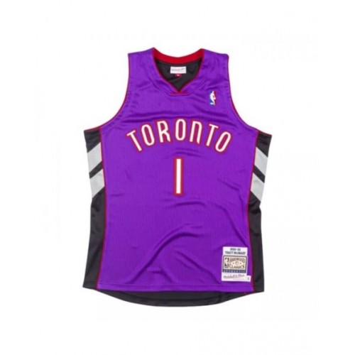 Men's Toronto Raptors Tracy McGrady #1 Mitchell & Ness Purple 99-00 Hardwood Classics Jersey