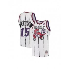 Men's Toronto Raptors Vince Carter #15 Mitchell&Ness White 1998-99 Hardwood Classics Swingman Jersey